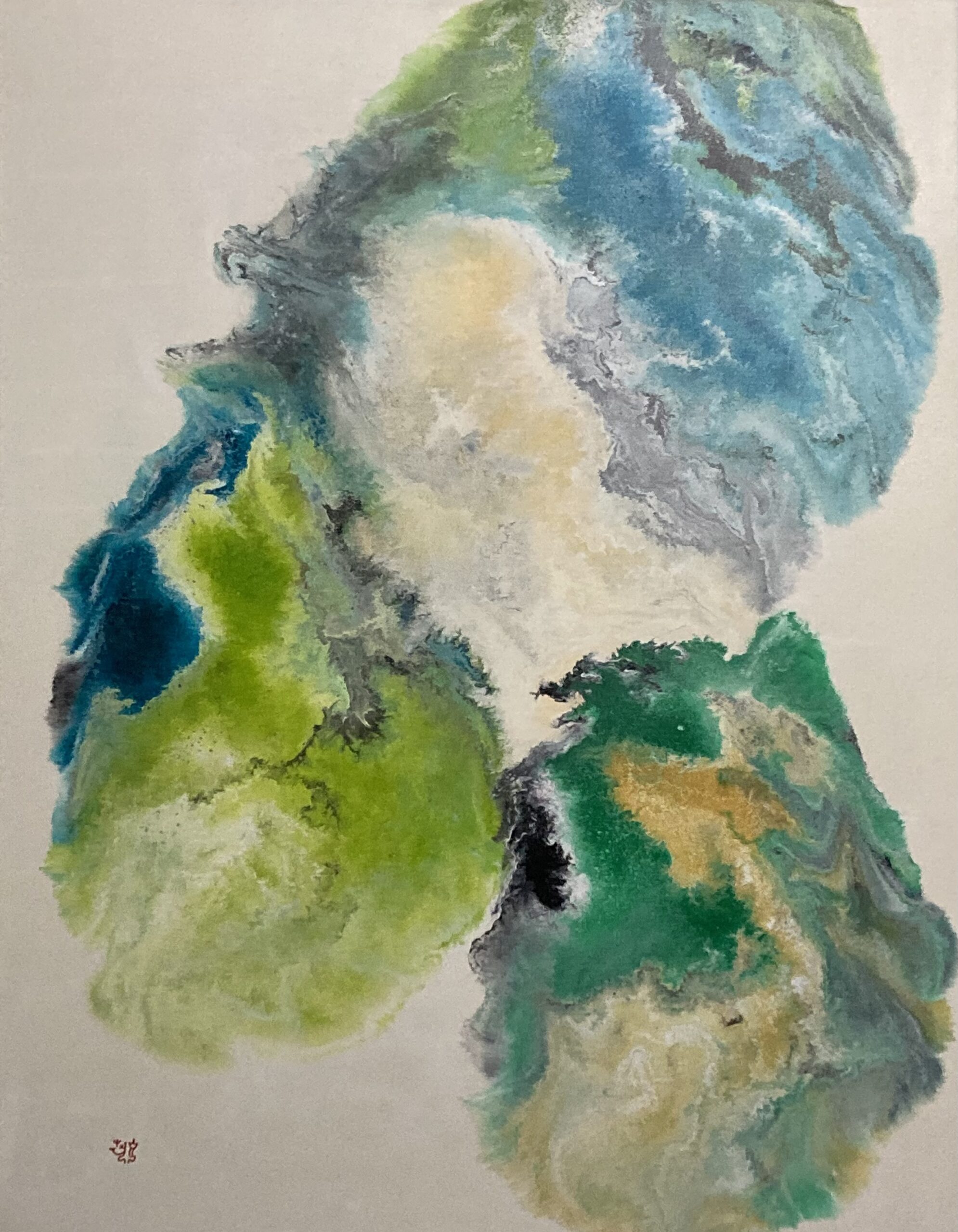 acrylic pouring flow painting